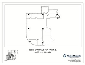 363 N Sam Houston Pky E, Houston, TX à louer Plan d’étage- Image 1 de 1