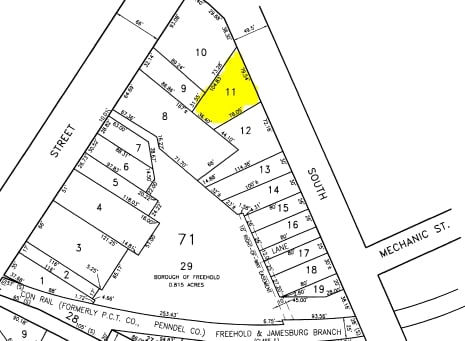 10 South St, Freehold, NJ for lease - Plat Map - Image 3 of 3