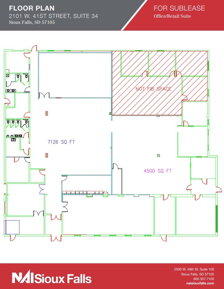 2101-2120 W 41st St, Sioux Falls, SD à louer Plan d’étage- Image 1 de 1