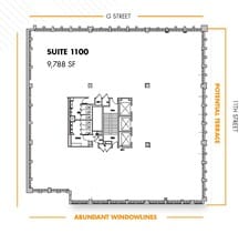 1100 G St NW, Washington, DC for lease Floor Plan- Image 1 of 4