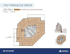 1751 Pinnacle Dr, McLean, VA à louer Plan d’étage- Image 1 de 1
