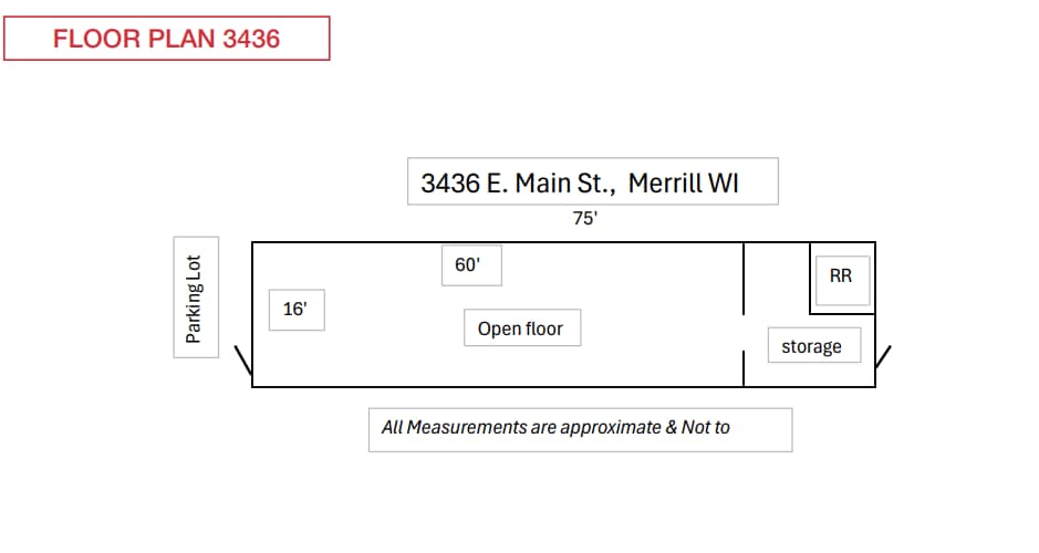 3416-3438 E Main St, Merrill, WI for lease Floor Plan- Image 1 of 3