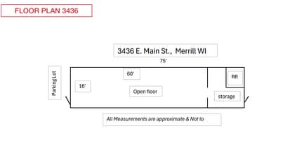 3416-3438 E Main St, Merrill, WI for lease Floor Plan- Image 1 of 3