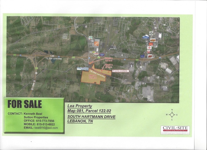 I-40 & Hartman Dr, Lebanon, TN for sale - Building Photo - Image 1 of 1