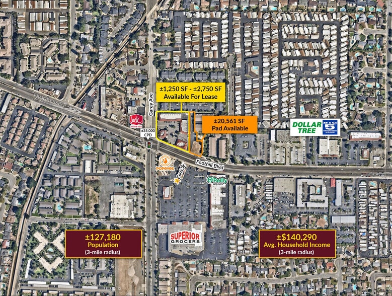 101 E Foothill Blvd, Pomona, CA for lease - Building Photo - Image 1 of 3