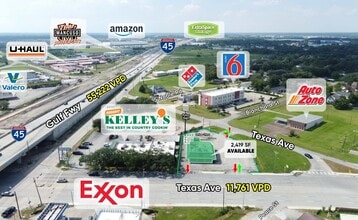 4308 Texas Ave, La Marque, TX - AERIAL  map view