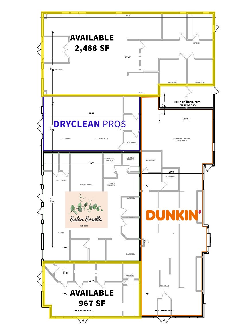 460-490 King St, Franklin, MA à louer Plan d’étage- Image 1 de 6