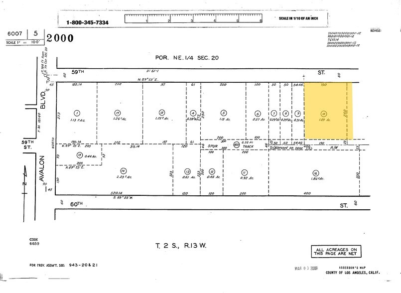 810 E 59th St, Los Angeles, CA à louer - Plan cadastral - Image 3 de 7