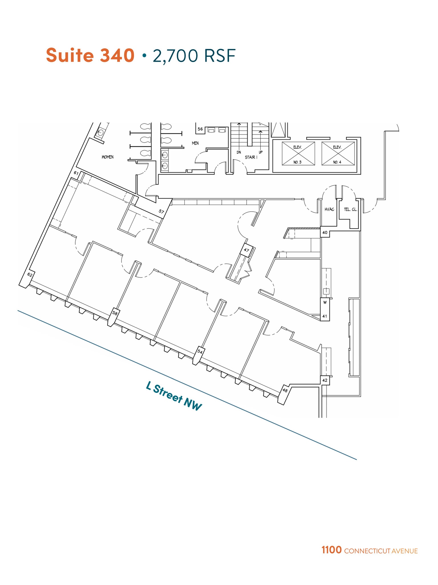 1100 Connecticut Ave NW, Washington, DC à louer Plan d’étage- Image 1 de 9