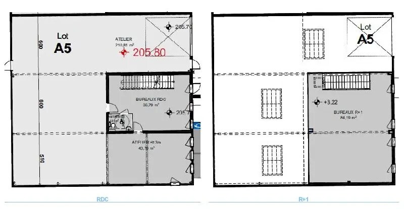 Flex dans Chassieu à louer - Plan d’étage - Image 2 de 4