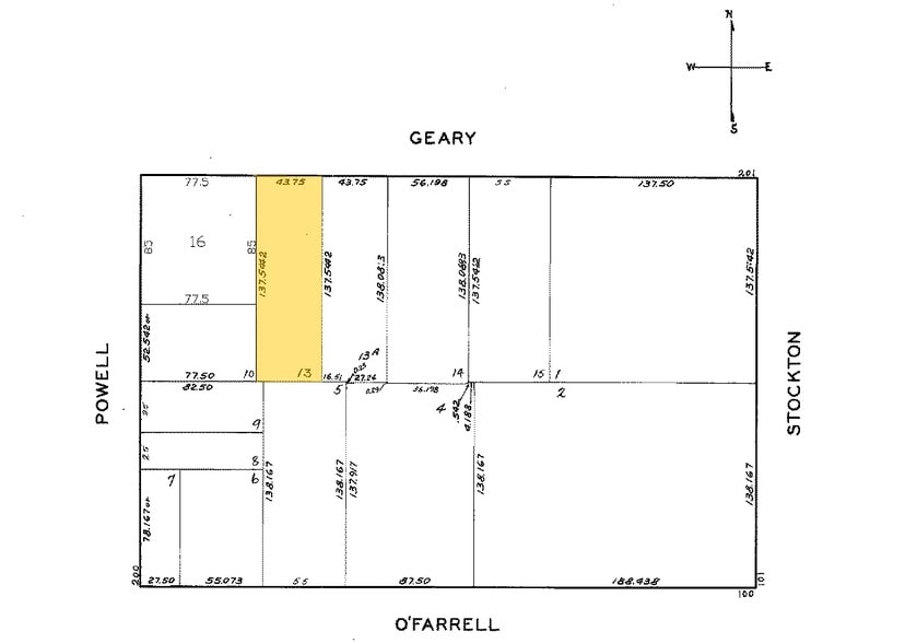 251-281 Geary St, San Francisco, CA for lease - Plat Map - Image 2 of 9