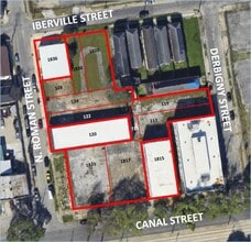 122 N Roman St, New Orleans, LA - Aerial  map view