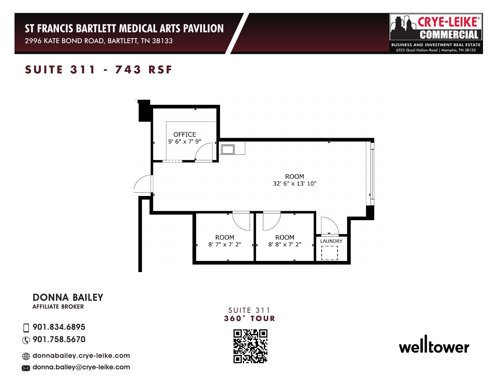 2996 Kate Bond Rd, Bartlett, TN à louer Plan d’étage- Image 1 de 1