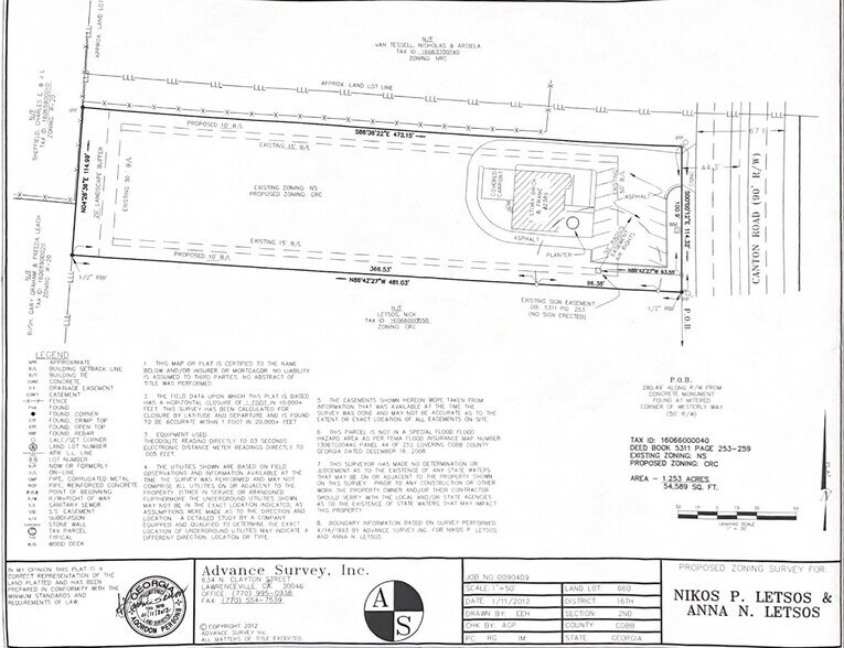2387 Canton Rd, Marietta, GA à vendre - Plan cadastral - Image 3 de 12