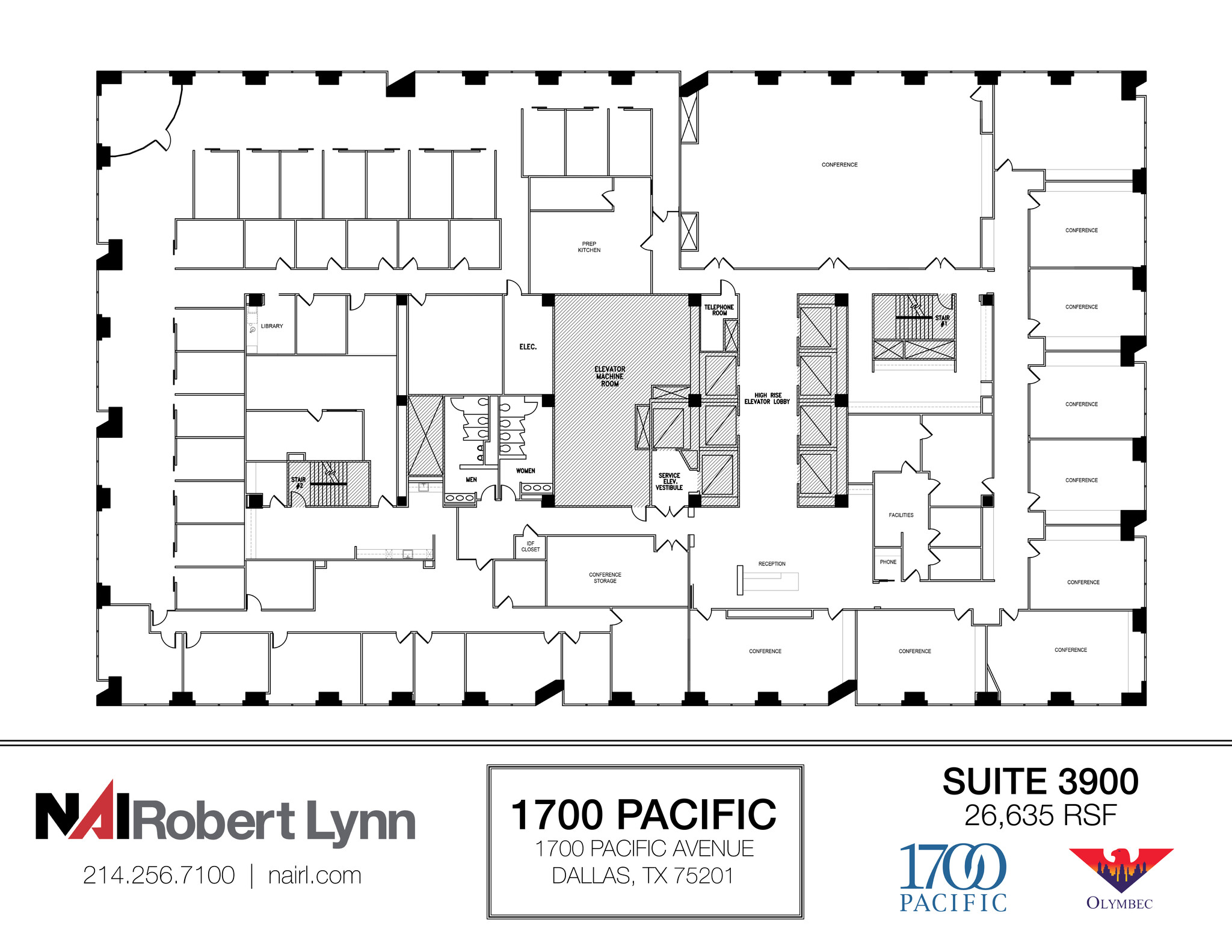 1700 Pacific Ave, Dallas, TX à louer Plan d  tage- Image 1 de 1