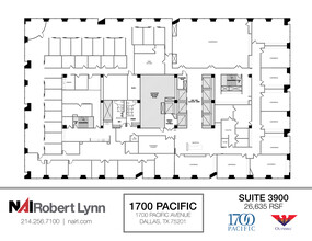 1700 Pacific Ave, Dallas, TX à louer Plan d  tage- Image 1 de 1