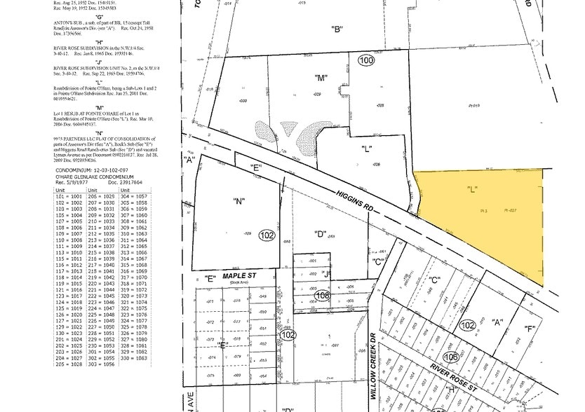 9400 W Higgins Rd, Rosemont, IL for lease - Plat Map - Image 2 of 7