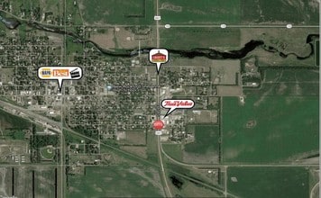 381 1st St S, New Rockford, ND - AERIAL  map view