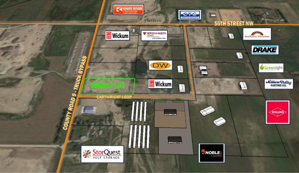 56th St. County Road 9, Williston, ND à vendre - Photo du bâtiment - Image 2 de 3