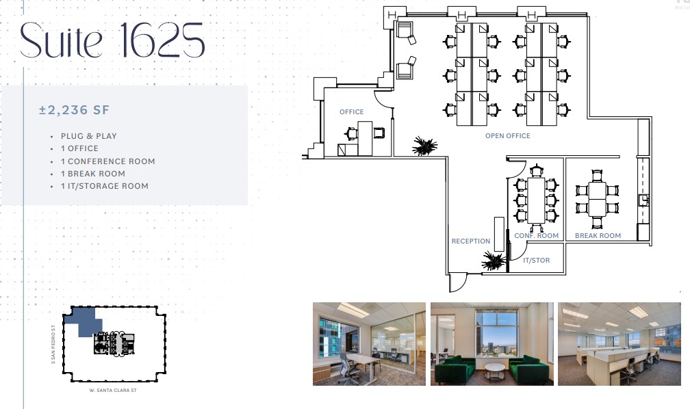 160 W Santa Clara St, San Jose, CA à louer Plan d’étage- Image 1 de 1