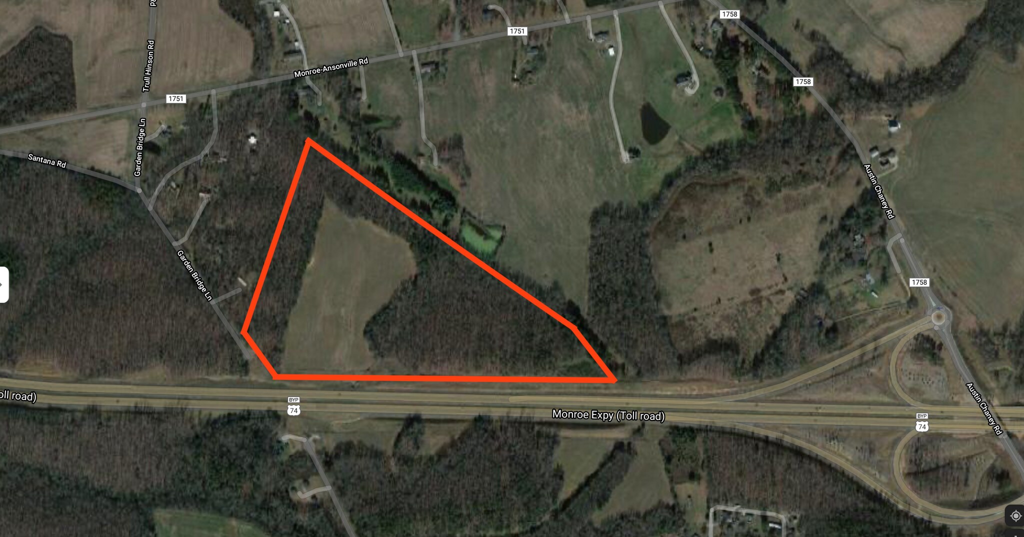 Garden Bridge Ln, Wingate, NC for sale Aerial- Image 1 of 2