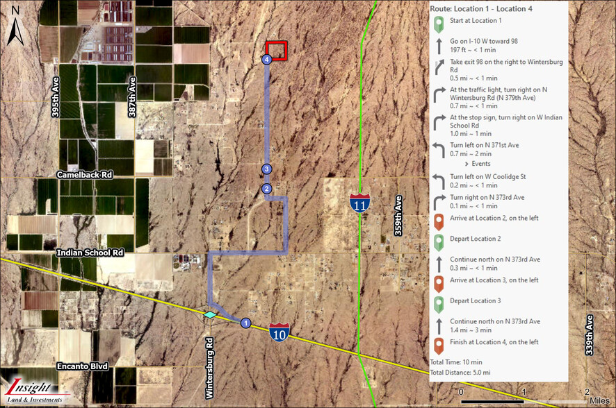 Approx. 387th Ave & Northern and Approx. 373rd Ave, Tonopah, AZ for sale - Aerial - Image 3 of 5