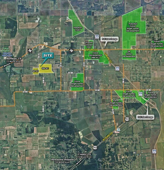 County Road 613 at CR 605, Dayton, TX à vendre - Aérien - Image 2 de 3