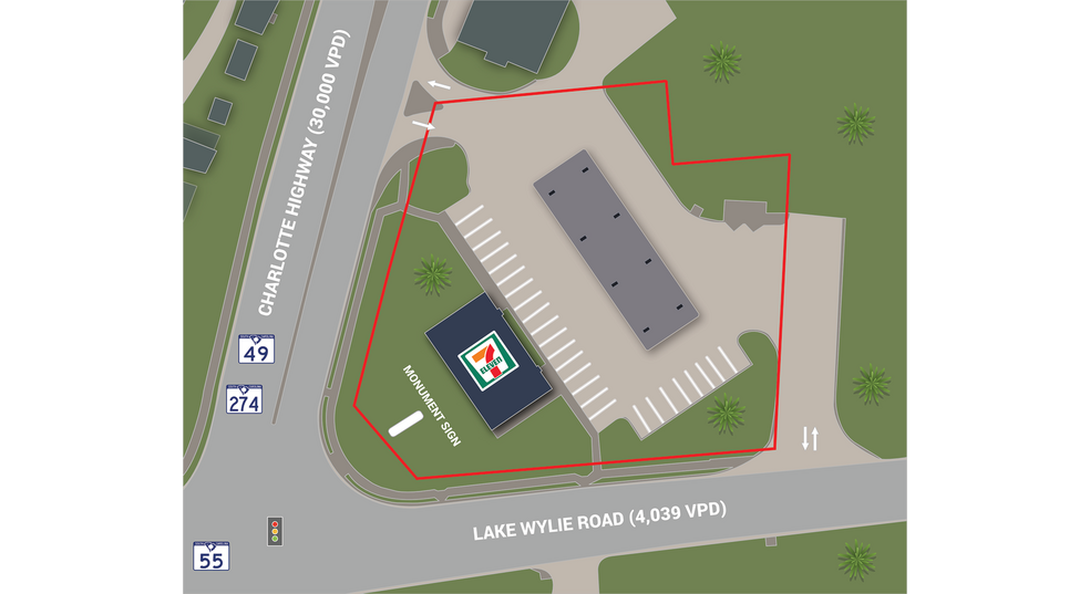 5990 Charlotte Hwy, Lake Wylie, SC à vendre - Photo du bâtiment - Image 2 de 5