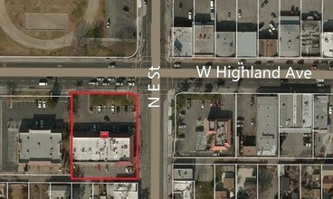 525 W Highland Ave, San Bernardino, CA - Aérien  Vue de la carte