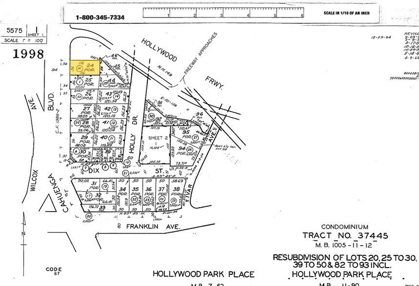 1956 N Cahuenga Blvd, Los Angeles, CA for sale - Plat Map - Image 1 of 1