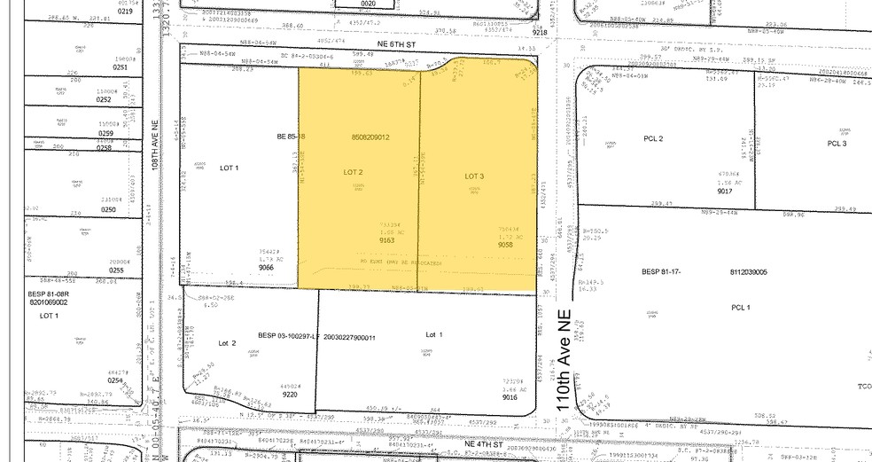 555 110th Ave NE, Bellevue, WA for lease - Plat Map - Image 2 of 5