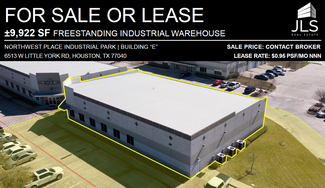 Plus de détails pour 6513 W Little York Rd, Houston, TX - Industriel à vendre