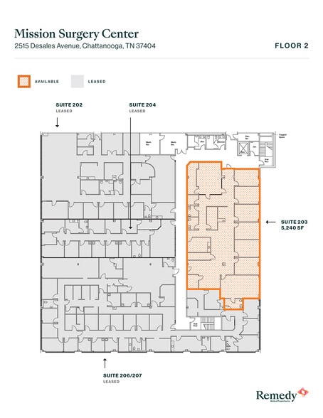 2515 DeSales Ave, Chattanooga, TN for lease - Floor Plan - Image 3 of 3