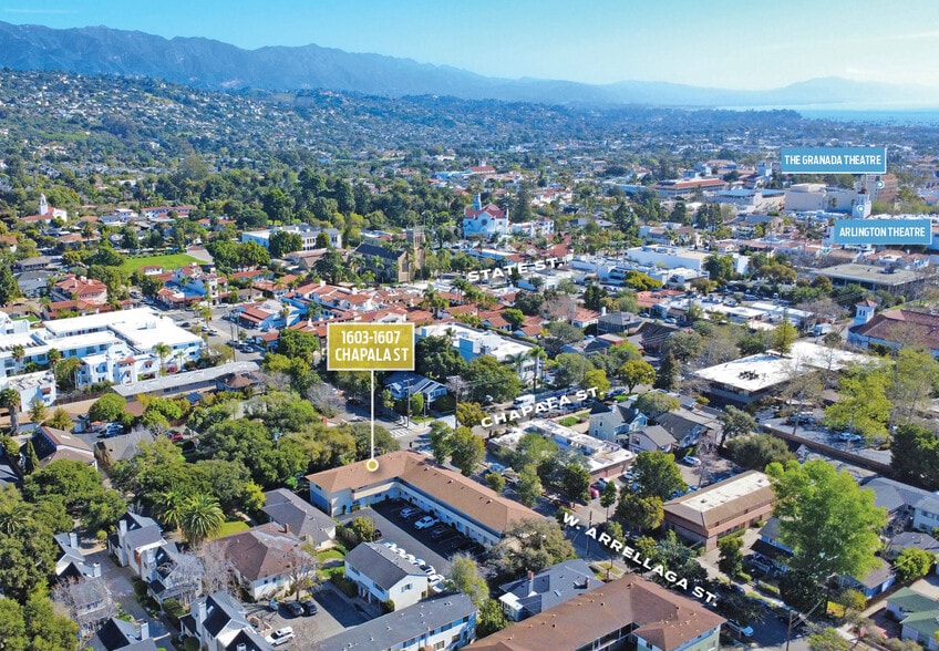 100-104 W Arrellaga St, Santa Barbara, CA à louer - Aérien - Image 2 de 9