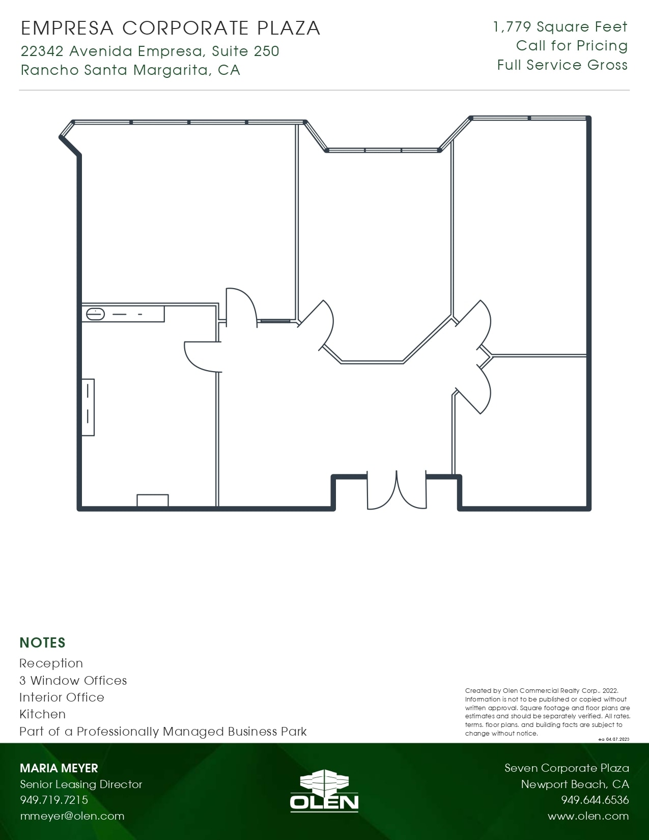 22342 Avenida Empresa, Rancho Santa Margarita, CA for lease Floor Plan- Image 1 of 1