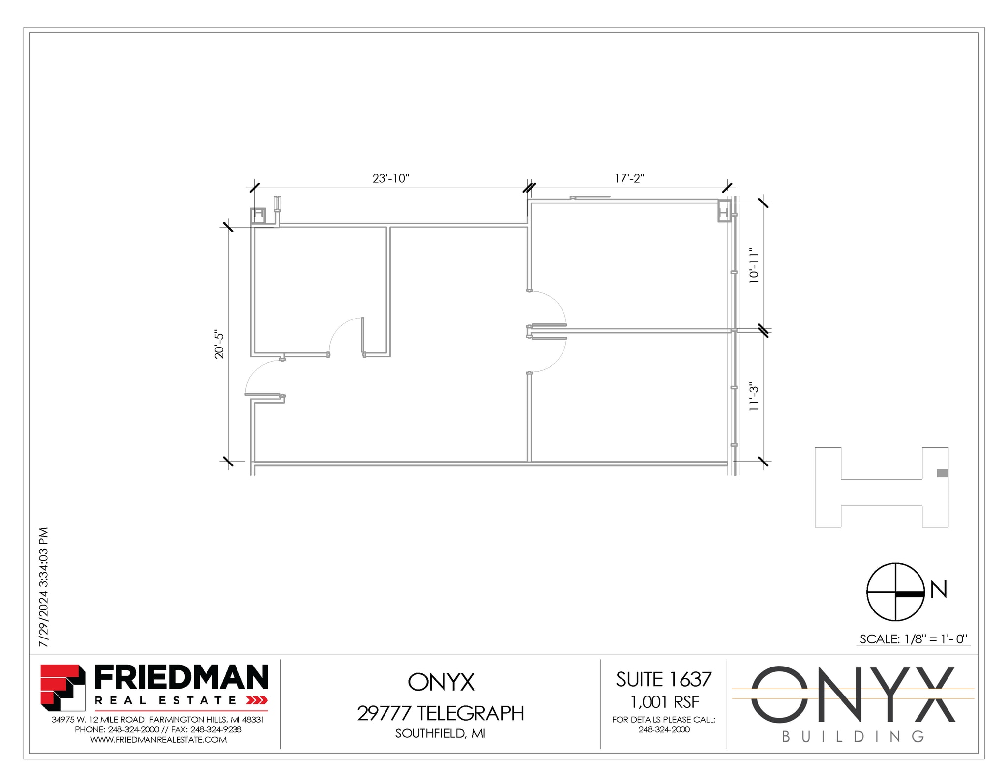 29777 Telegraph Rd, Southfield, MI for lease Floor Plan- Image 1 of 2