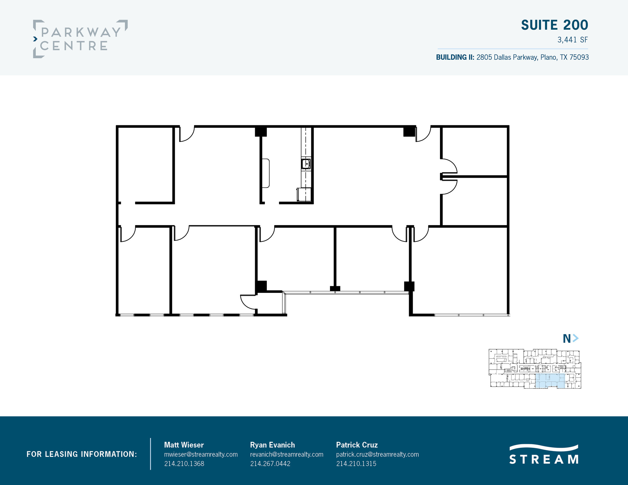 2805 Dallas Pkwy, Plano, TX à louer Plan d’étage- Image 1 de 2