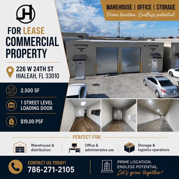 230-226 W 24th St, Hialeah, FL for lease - Building Photo - Image 1 of 7