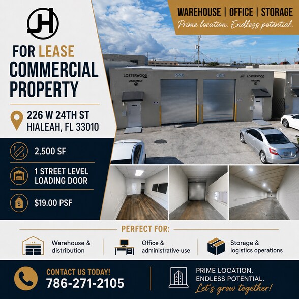 230-226 W 24th St, Hialeah, FL à louer - Photo du bâtiment - Image 1 de 7