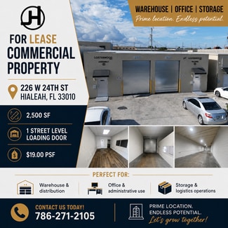 More details for 230-226 W 24th St, Hialeah, FL - Industrial for Lease