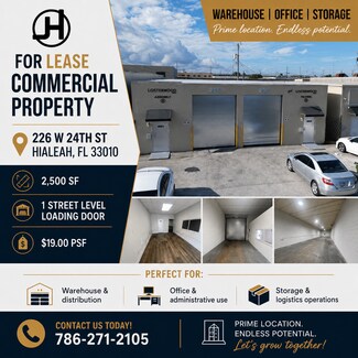 Plus de détails pour 230-226 W 24th St, Hialeah, FL - Industriel à louer