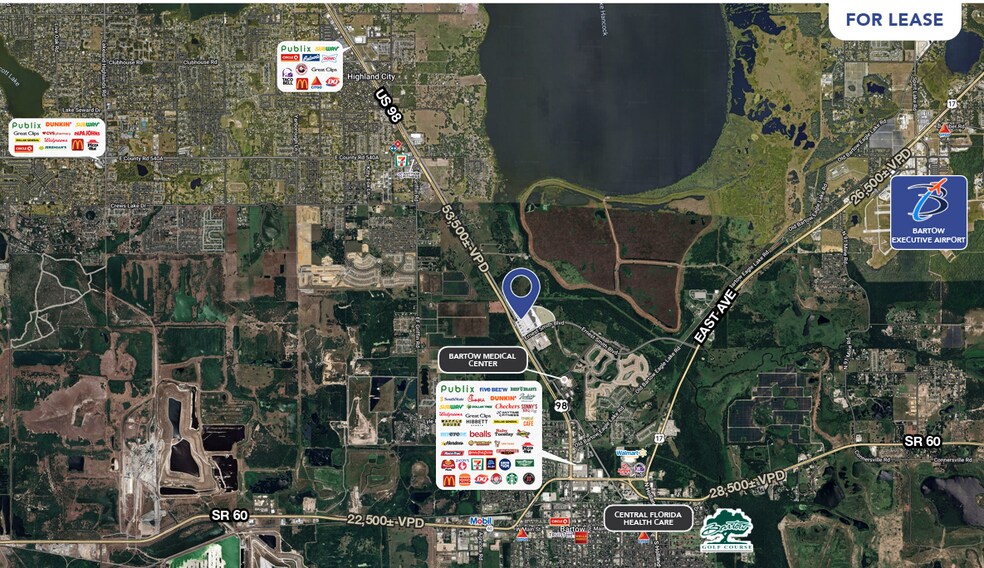 US Hwy 98, Bartow, FL à louer - Aérien - Image 3 de 3