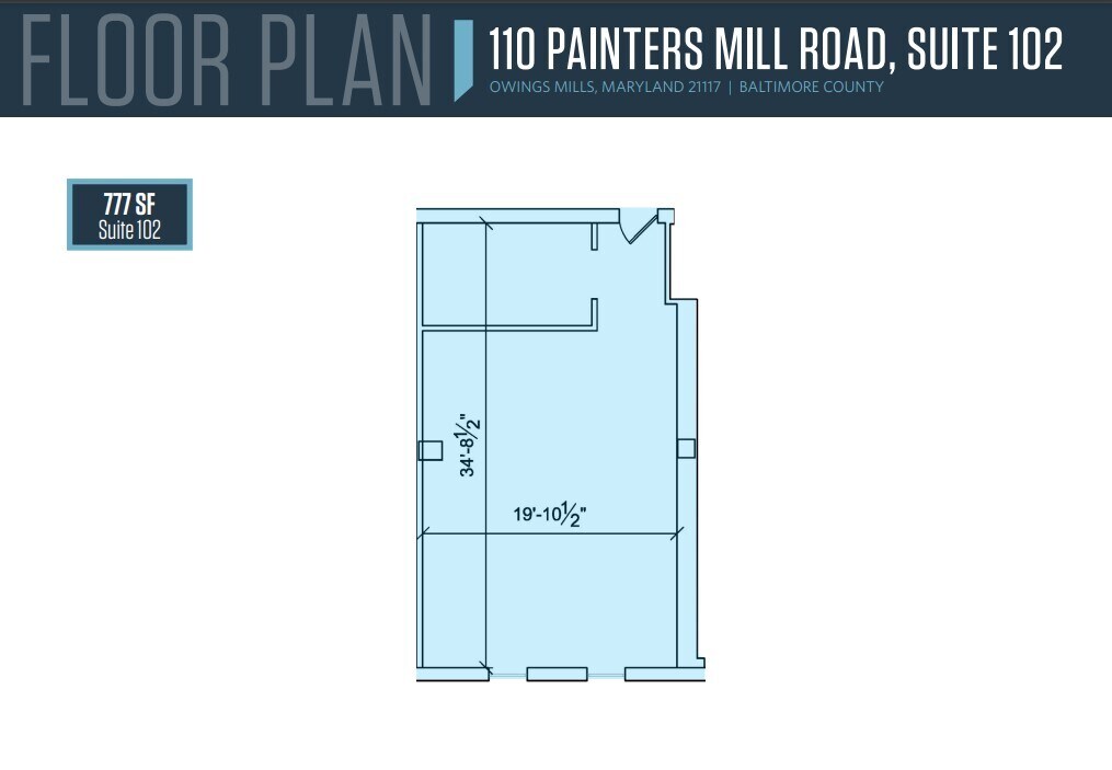 110 Painters Mill Rd, Owings Mills, MD for lease Floor Plan- Image 1 of 1