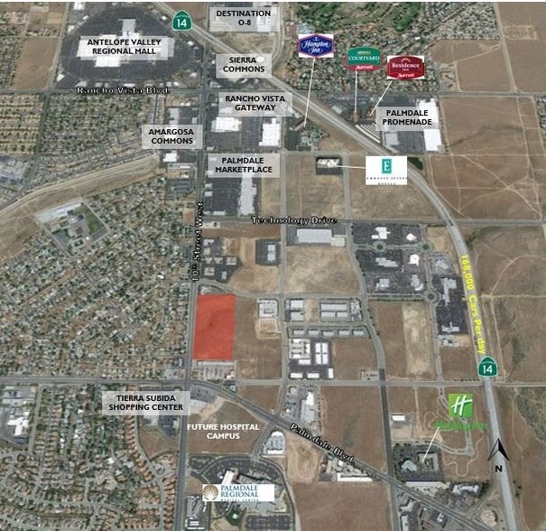 10th St W, Palmdale, CA for sale - Aerial - Image 2 of 5