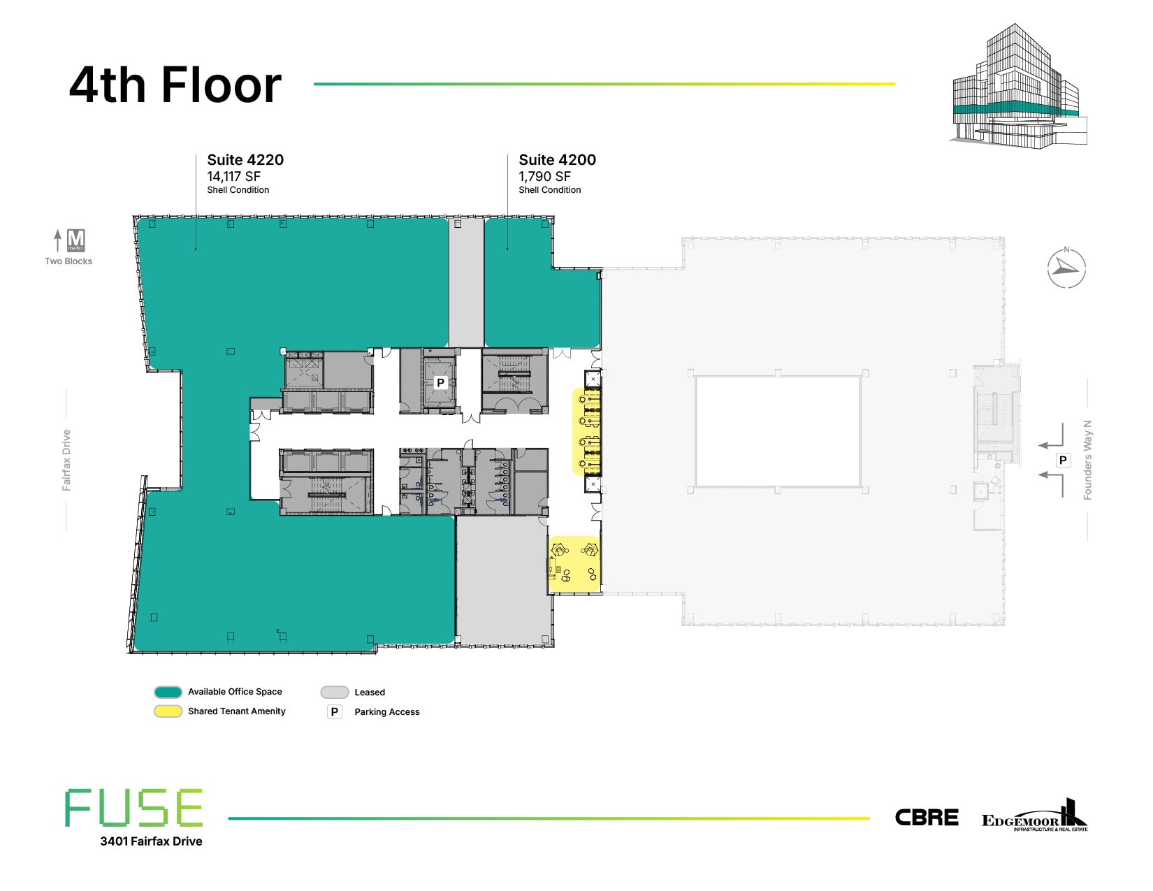 3401 Fairfax Dr, Arlington, VA à louer Plan d’étage- Image 1 de 1