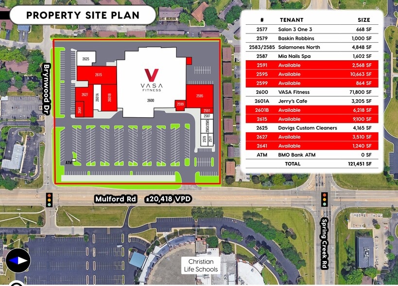 2579-2601 Mulford Rd N, Rockford, IL for lease - Site Plan - Image 3 of 3