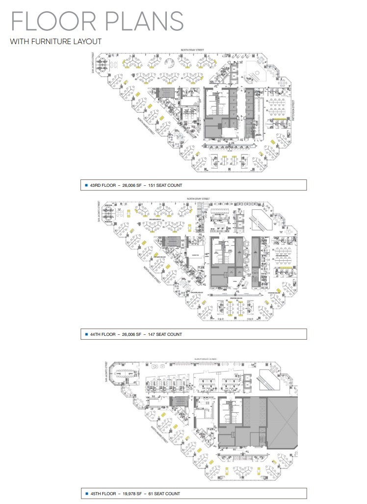 500 N Akard St, Dallas, TX à louer Plan d  tage- Image 1 de 1