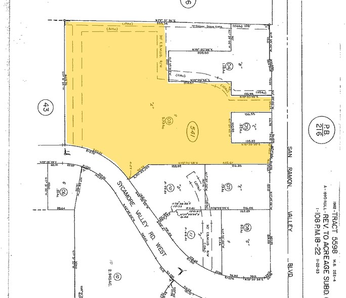 600-818 Sycamore Valley Rd W, Danville, CA for lease - Plat Map - Image 2 of 5