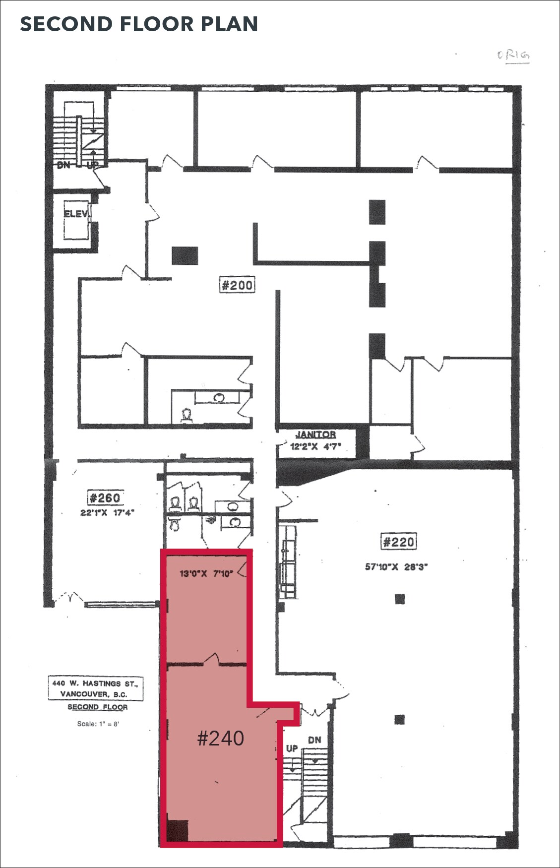 440 Hastings St W, Vancouver, BC for lease Floor Plan- Image 1 of 1