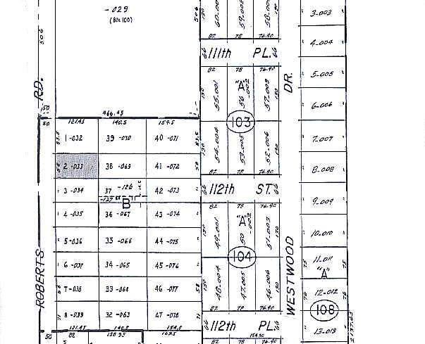 11195 S Roberts Rd, Palos Hills, IL à vendre - Plan cadastral - Image 2 de 2